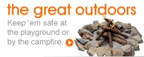 户外伟大：在操场或篝火旁保持安全。