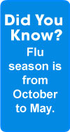 你知道吗？流感季是从10月到5月。